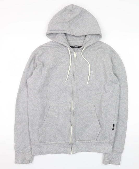 Mens UK Size M French Connection Grey Full Zip Hoodie