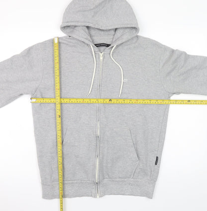Mens UK Size M French Connection Grey Full Zip Hoodie