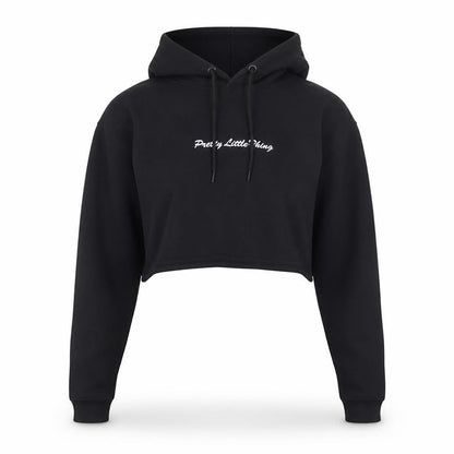 Womens UK Size S PRETTYLITTLETHING Black Pullover Hoodie