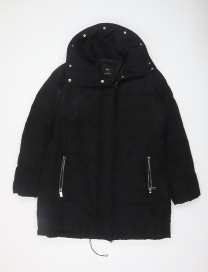 Womens UK Size 14 Mango Black Puffer Jacket