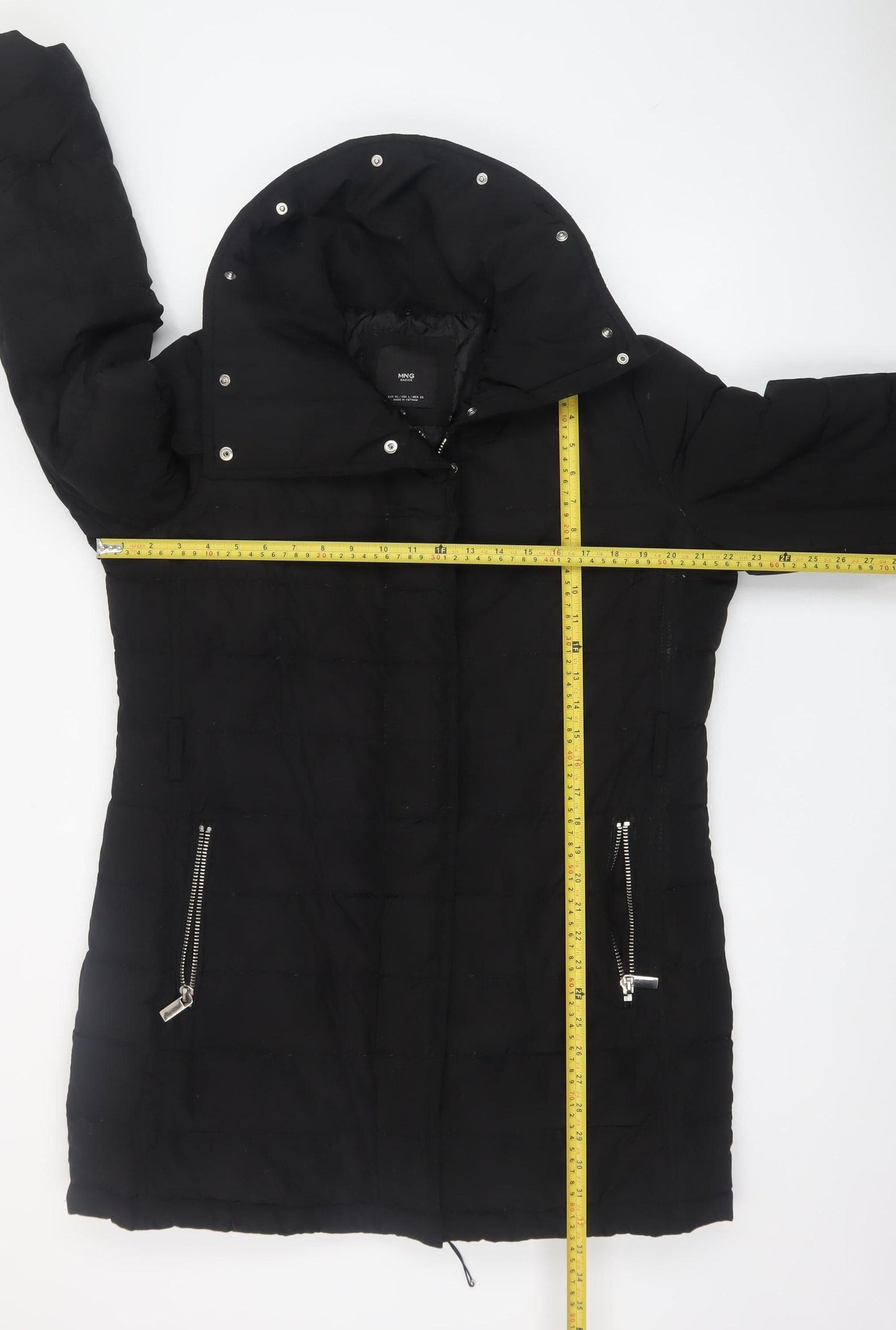 Womens UK Size 14 Mango Black Puffer Jacket