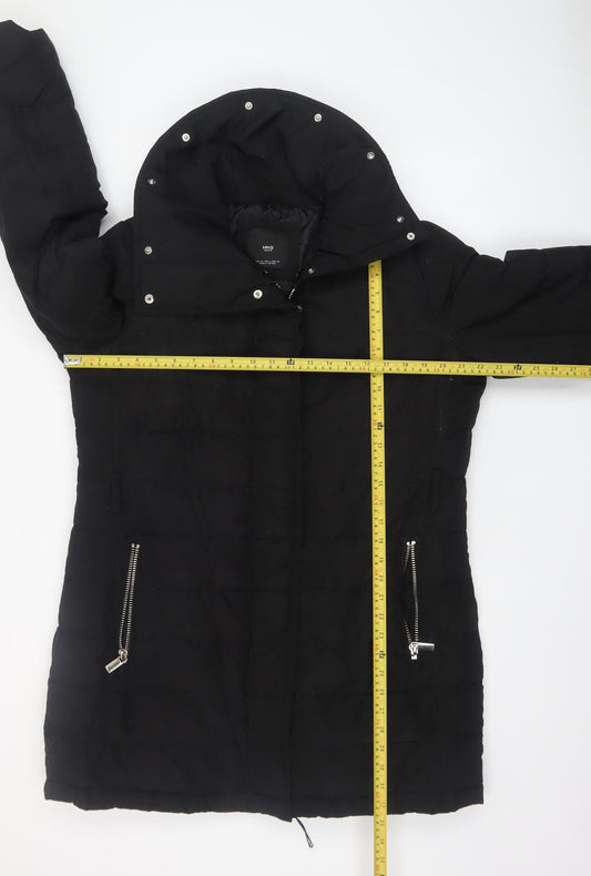 Womens UK Size 14 Mango Black Puffer Jacket