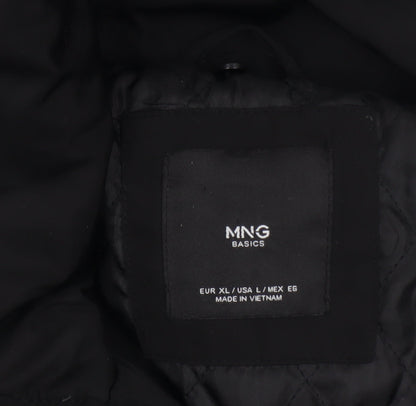 Womens UK Size 14 Mango Black Puffer Jacket
