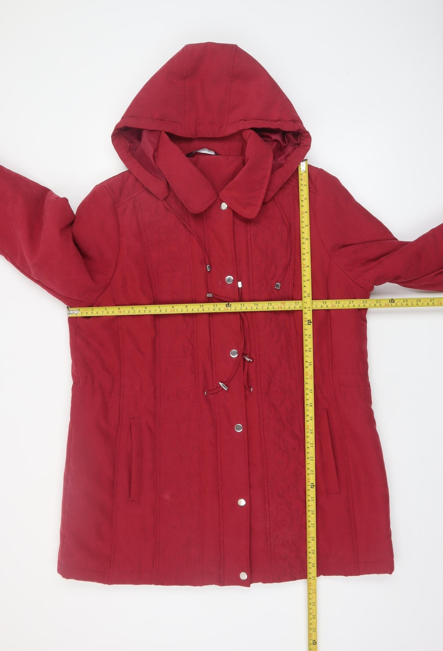 Womens UK Size 16 Bonmarché Red Parka Coat