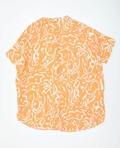 Womens UK Size M Monki Orange Tunic Blouse