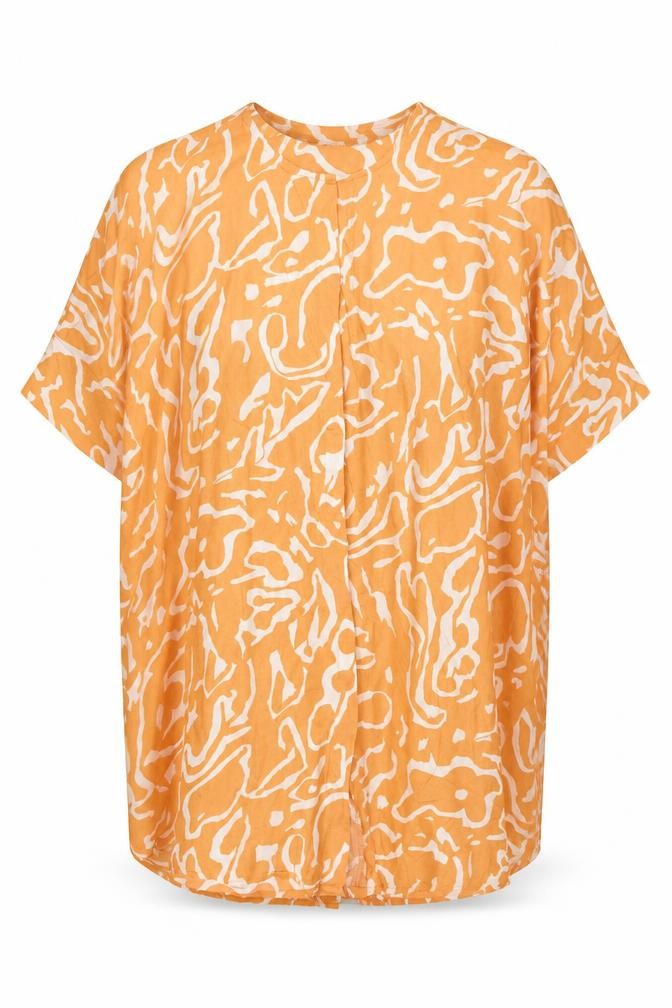 Womens UK Size M Monki Orange Tunic Blouse