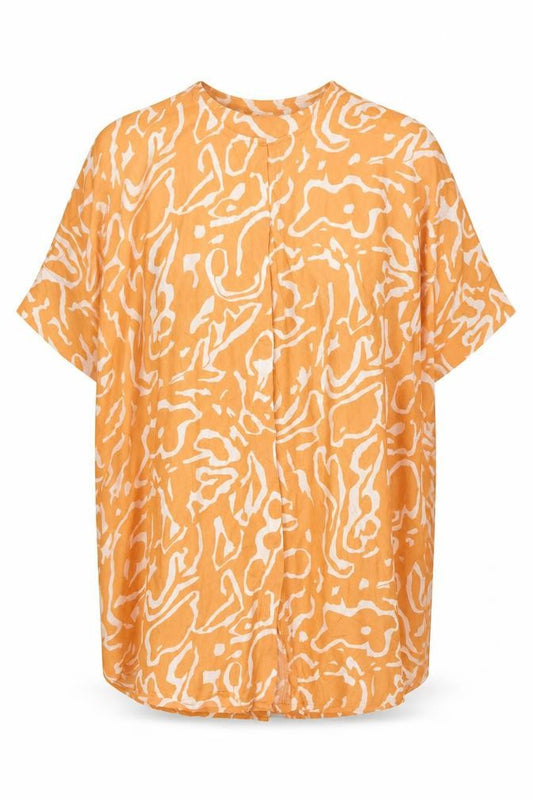 Womens UK Size M Monki Orange Tunic Blouse