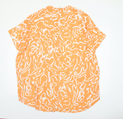 Womens UK Size M Monki Orange Tunic Blouse