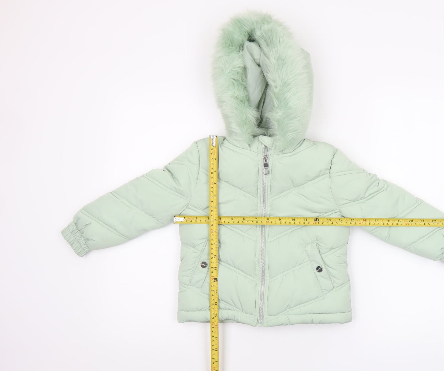 Girls UK Size 6 Years Lipsy London Green Puffer Jacket