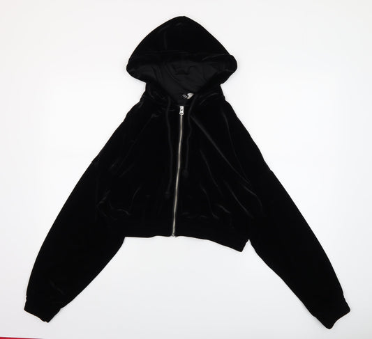 Womens UK Size 12 H&M Black Full Zip Hoodie
