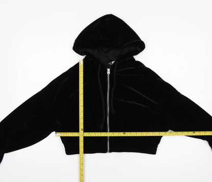Womens UK Size 12 H&M Black Full Zip Hoodie