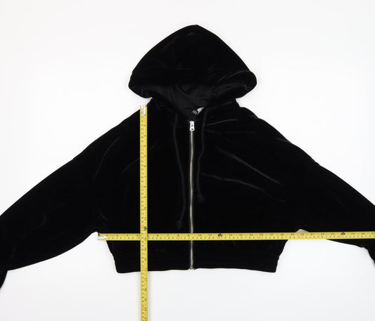 Womens UK Size 12 H&M Black Full Zip Hoodie
