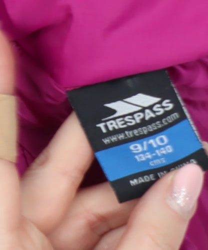 Girls UK Size 9-10 Years Trespass Pink Rain Coat