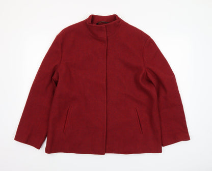 Womens UK Size 14 Marks and Spencer Red Overcoat