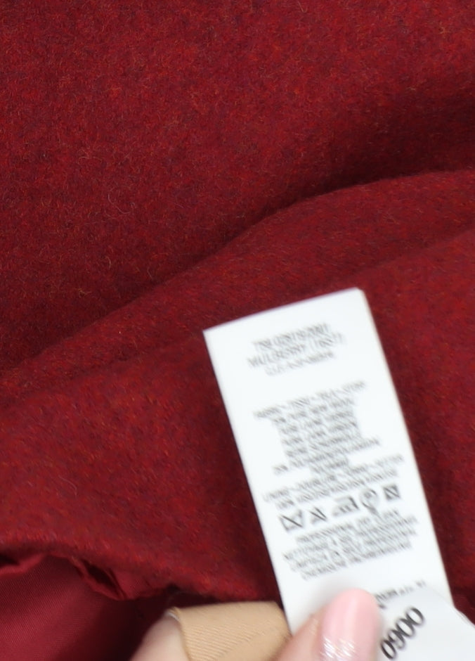 Womens UK Size 14 Marks and Spencer Red Overcoat