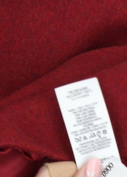 Womens UK Size 14 Marks and Spencer Red Overcoat