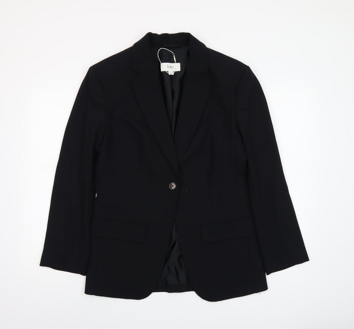 Womens UK Size 8 Marks and Spencer Regular Black Blazer