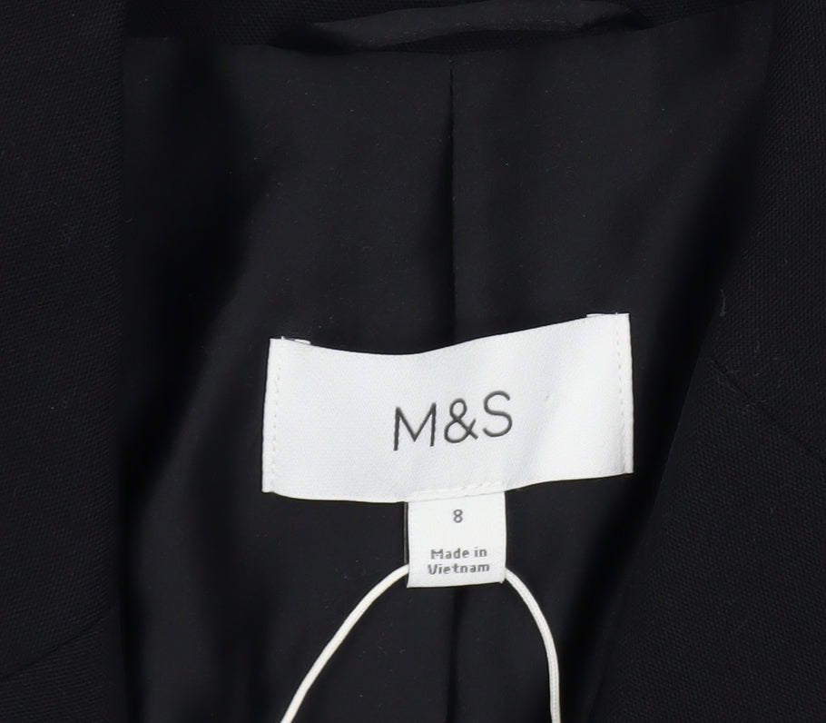 Womens UK Size 8 Marks and Spencer Regular Black Blazer