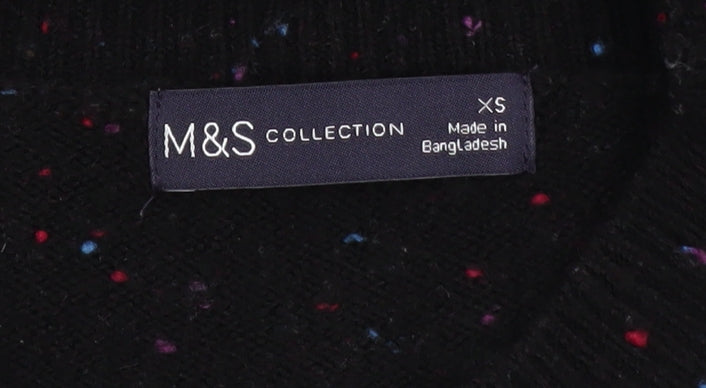 Womens UK Size XS Marks and Spencer Black Pullover Jumper