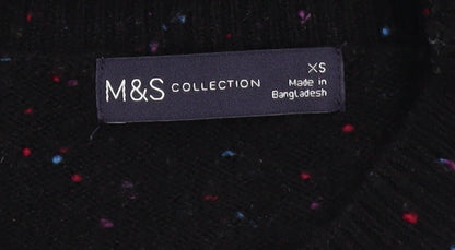 Womens UK Size XS Marks and Spencer Black Pullover Jumper