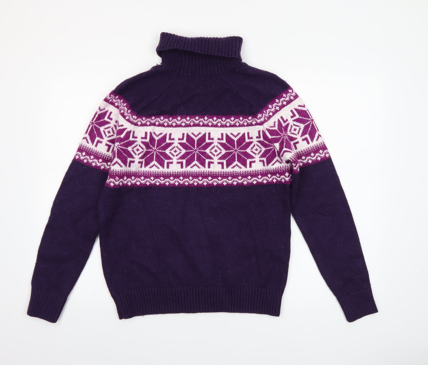Womens UK Size M Lands' End Purple Pullover Jumper