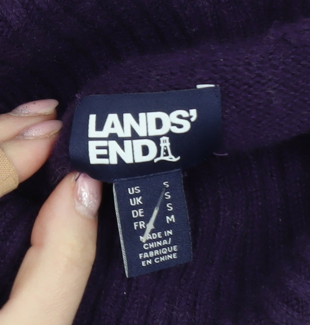 Womens UK Size M Lands' End Purple Pullover Jumper