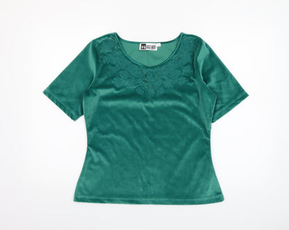Womens UK Size 12 Together Green Basic Blouse