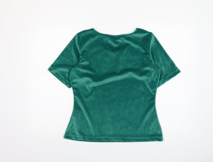 Womens UK Size 12 Together Green Basic Blouse