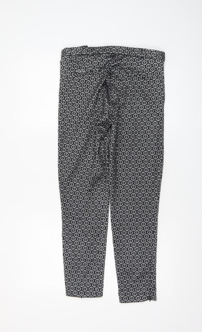 Womens UK Size 10 Topshop Slim Fit Casual Party/Cocktail Black Trousers
