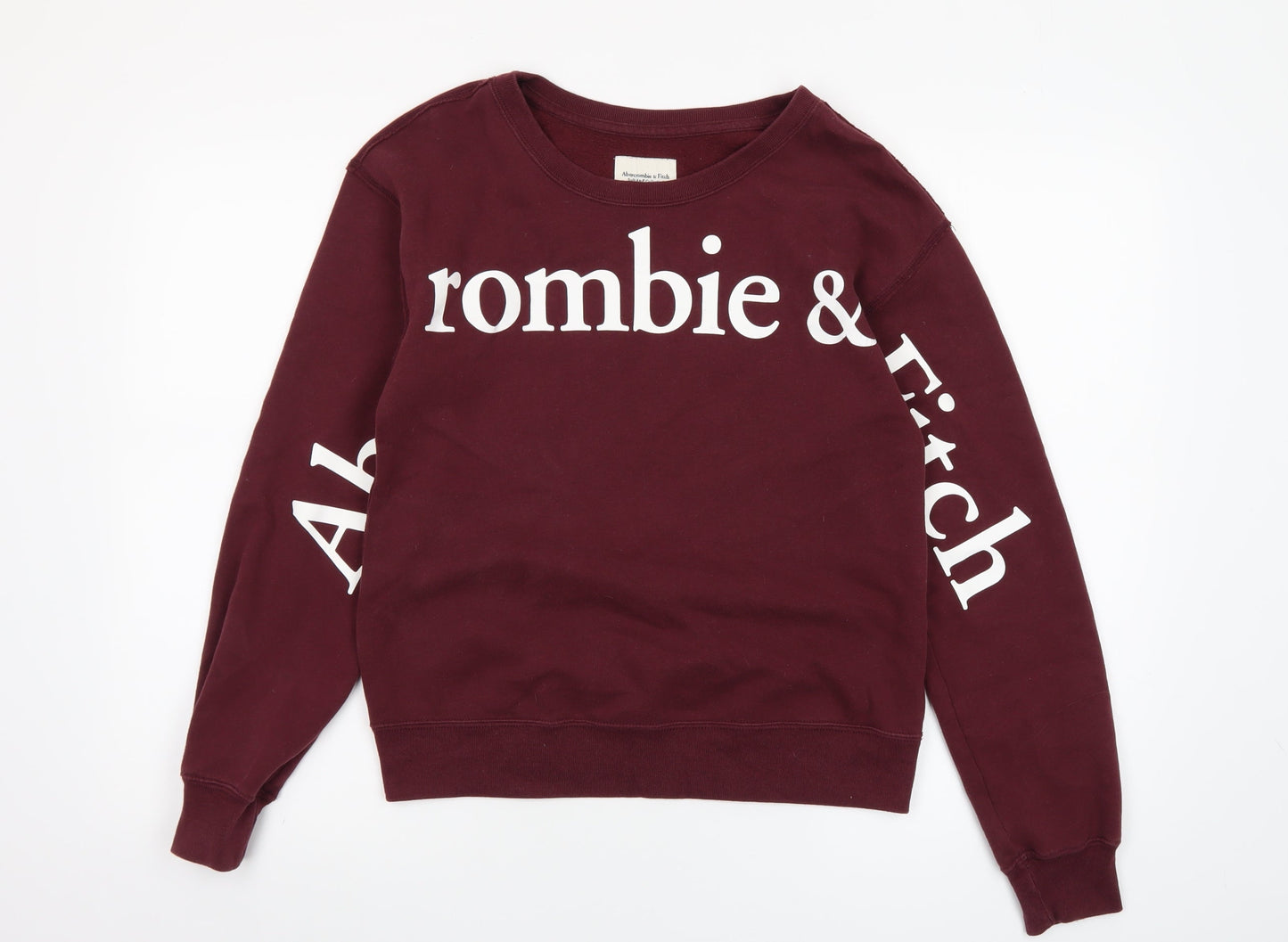 Womens UK Size S Abercrombie & Fitch Red Pullover Sweatshirt