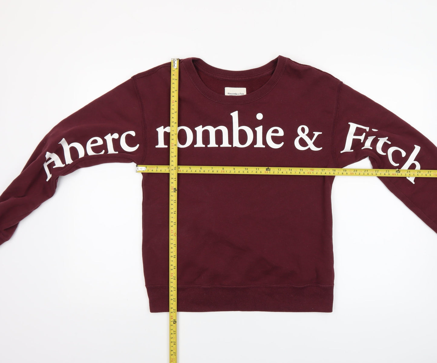 Womens UK Size S Abercrombie & Fitch Red Pullover Sweatshirt