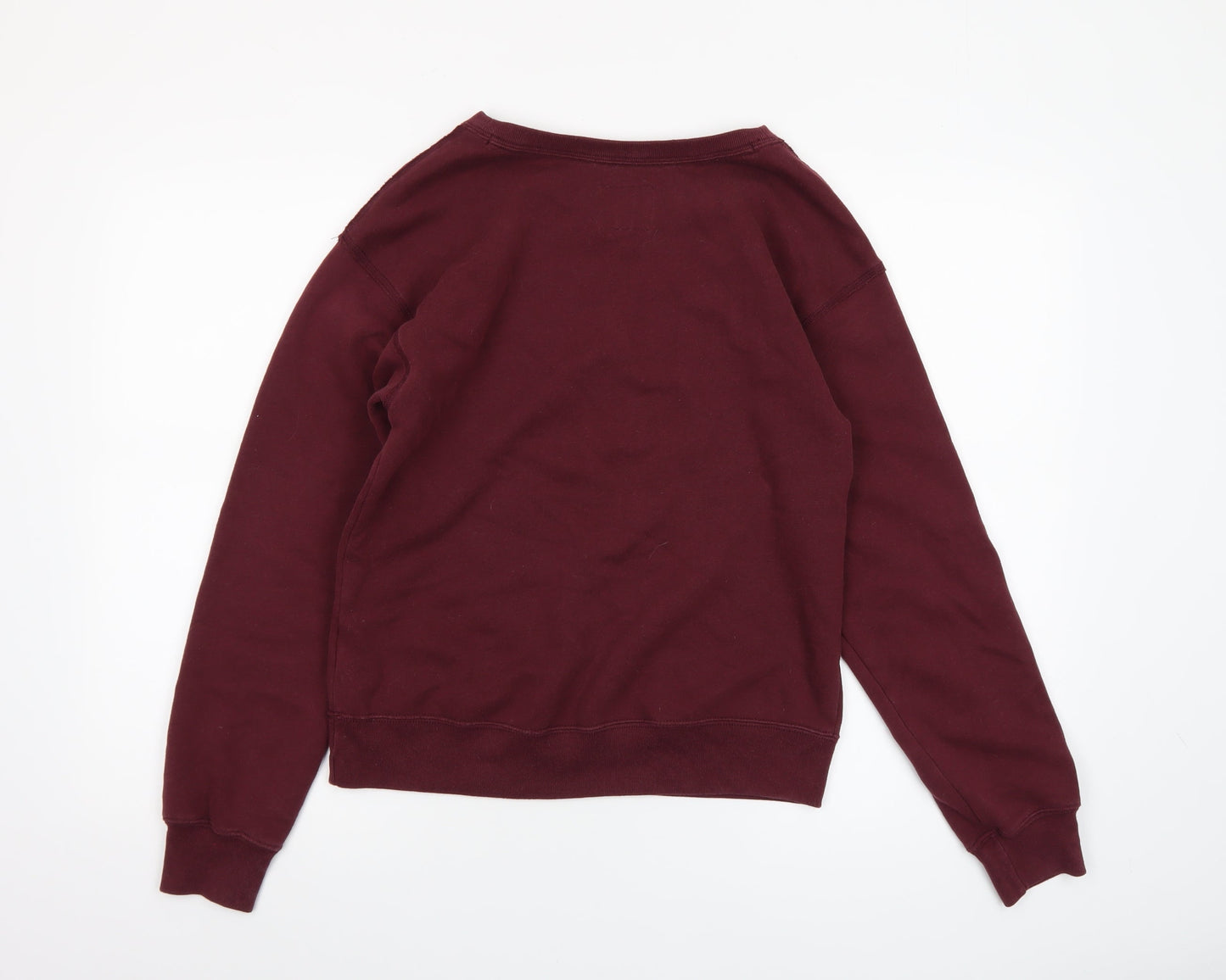 Womens UK Size S Abercrombie & Fitch Red Pullover Sweatshirt