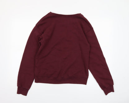 Womens UK Size S Abercrombie & Fitch Red Pullover Sweatshirt