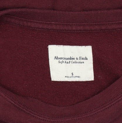 Womens UK Size S Abercrombie & Fitch Red Pullover Sweatshirt