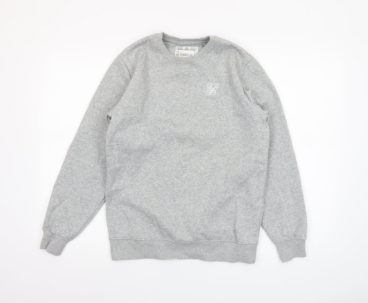 Mens UK Size XS SikSilk Grey Pullover Sweatshirt
