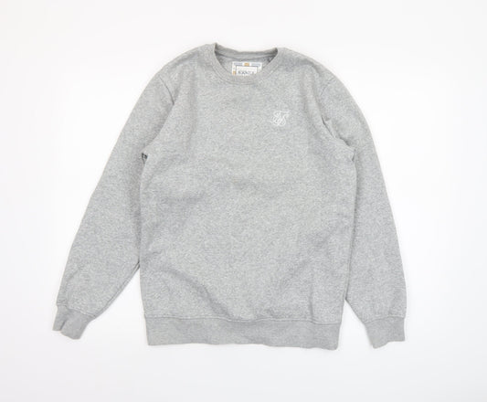 Mens UK Size XS SikSilk Grey Pullover Sweatshirt