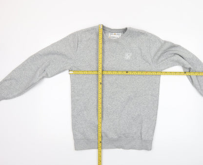 Mens UK Size XS SikSilk Grey Pullover Sweatshirt