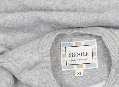 Mens UK Size XS SikSilk Grey Pullover Sweatshirt