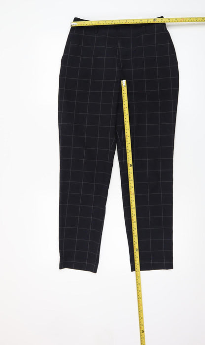 Womens UK Size S Uniqlo Slim Fit Business Casual Workwear Black Trousers