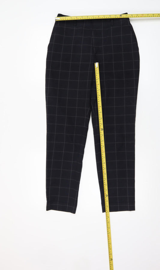 Womens UK Size S Uniqlo Slim Fit Business Casual Workwear Black Trousers