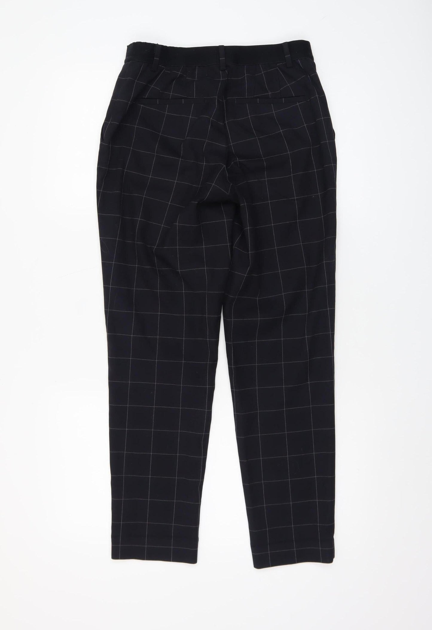 Womens UK Size S Uniqlo Slim Fit Business Casual Workwear Black Trousers