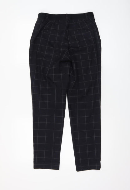 Womens UK Size S Uniqlo Slim Fit Business Casual Workwear Black Trousers