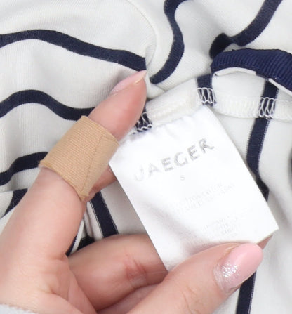 Womens UK Size S Jaeger White Basic T-Shirt