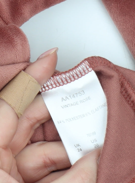 Womens UK Size 24 Cotton Traders Pink Pullover Sweatshirt