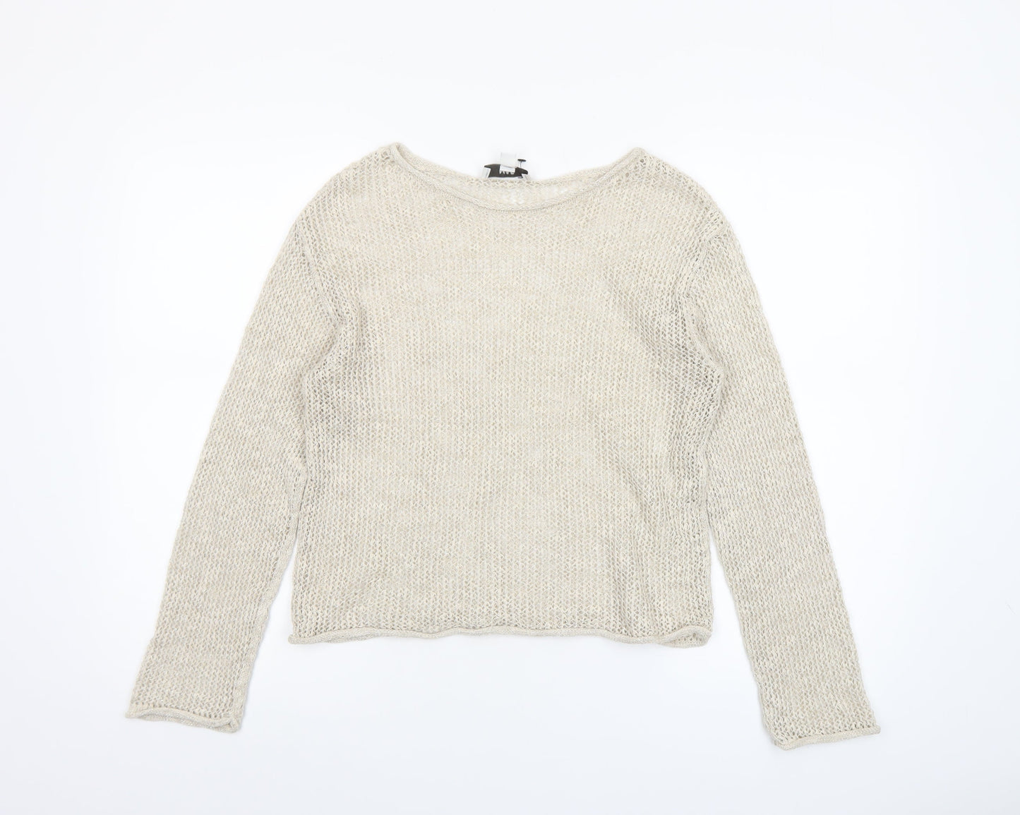 Womens UK Size XS Marks and Spencer Beige Pullover Jumper