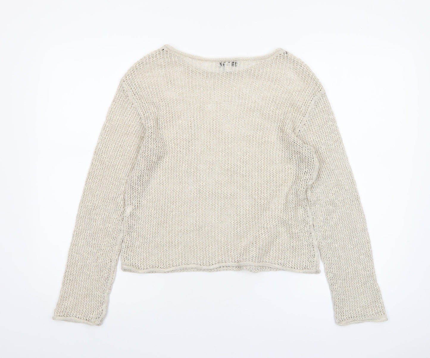 Womens UK Size XS Marks and Spencer Beige Pullover Jumper