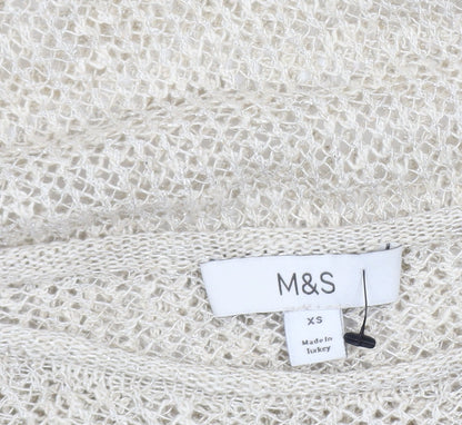 Womens UK Size XS Marks and Spencer Beige Pullover Jumper