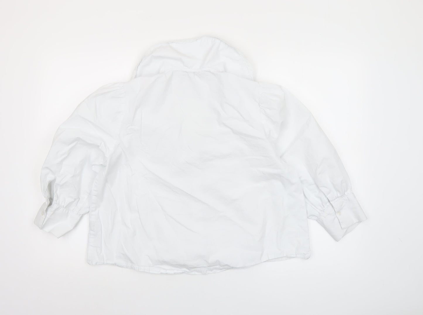 Womens UK Size L Pull & Bear White Cropped Blouse