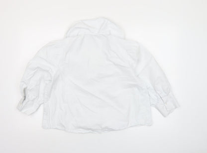 Womens UK Size L Pull & Bear White Cropped Blouse