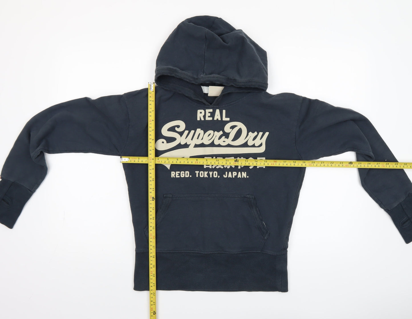Womens UK Size S Superdry Blue Pullover Hoodie